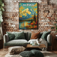 Alaskan Wilderness Adventure Denali Travel Poster PosterGoat
