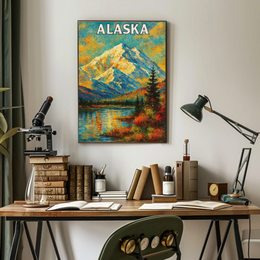 Alaskan Wilderness Adventure Denali Travel Poster PosterGoat