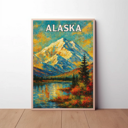 Alaskan Wilderness Adventure Denali Travel Poster PosterGoat