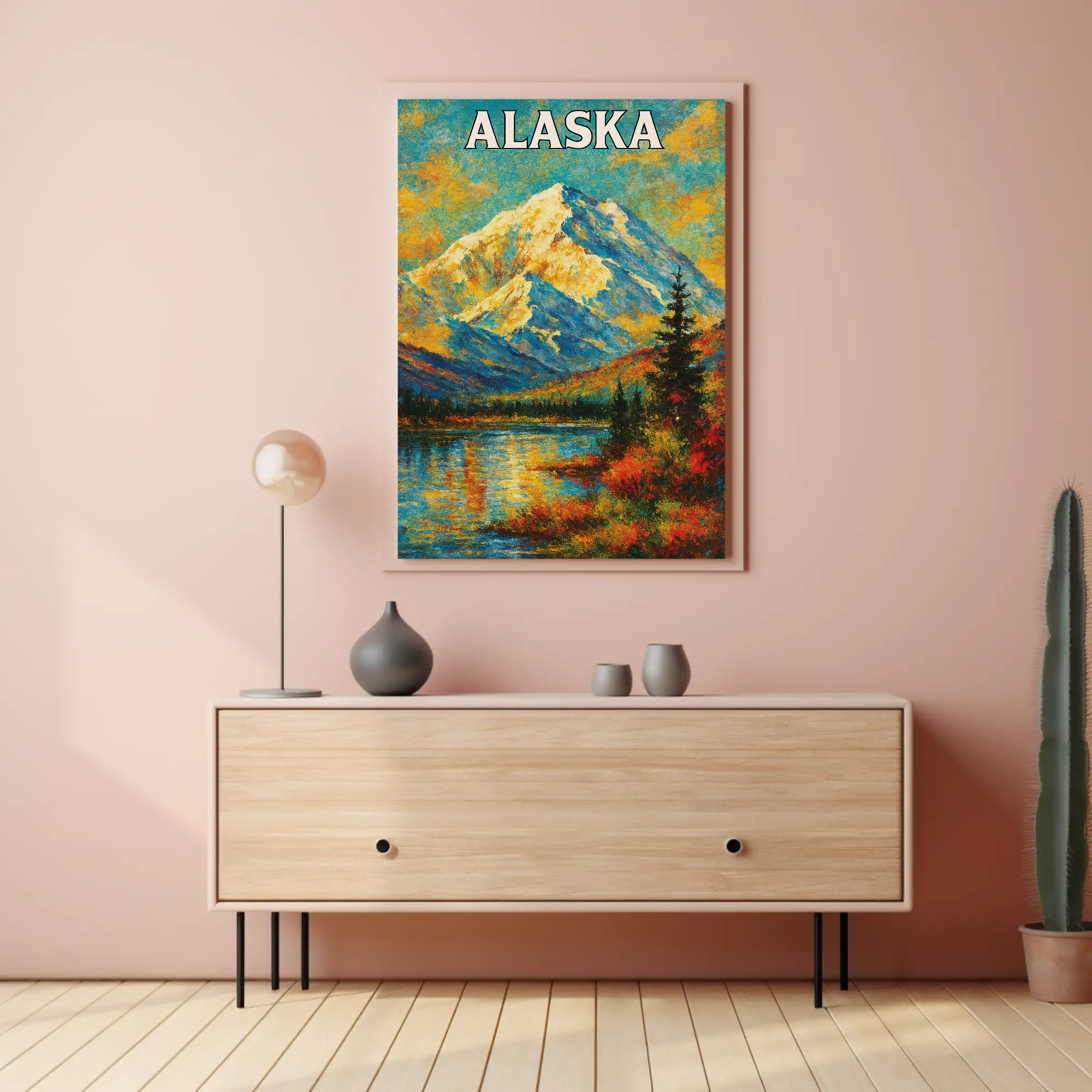 Alaskan Wilderness Adventure Denali Travel Poster PosterGoat