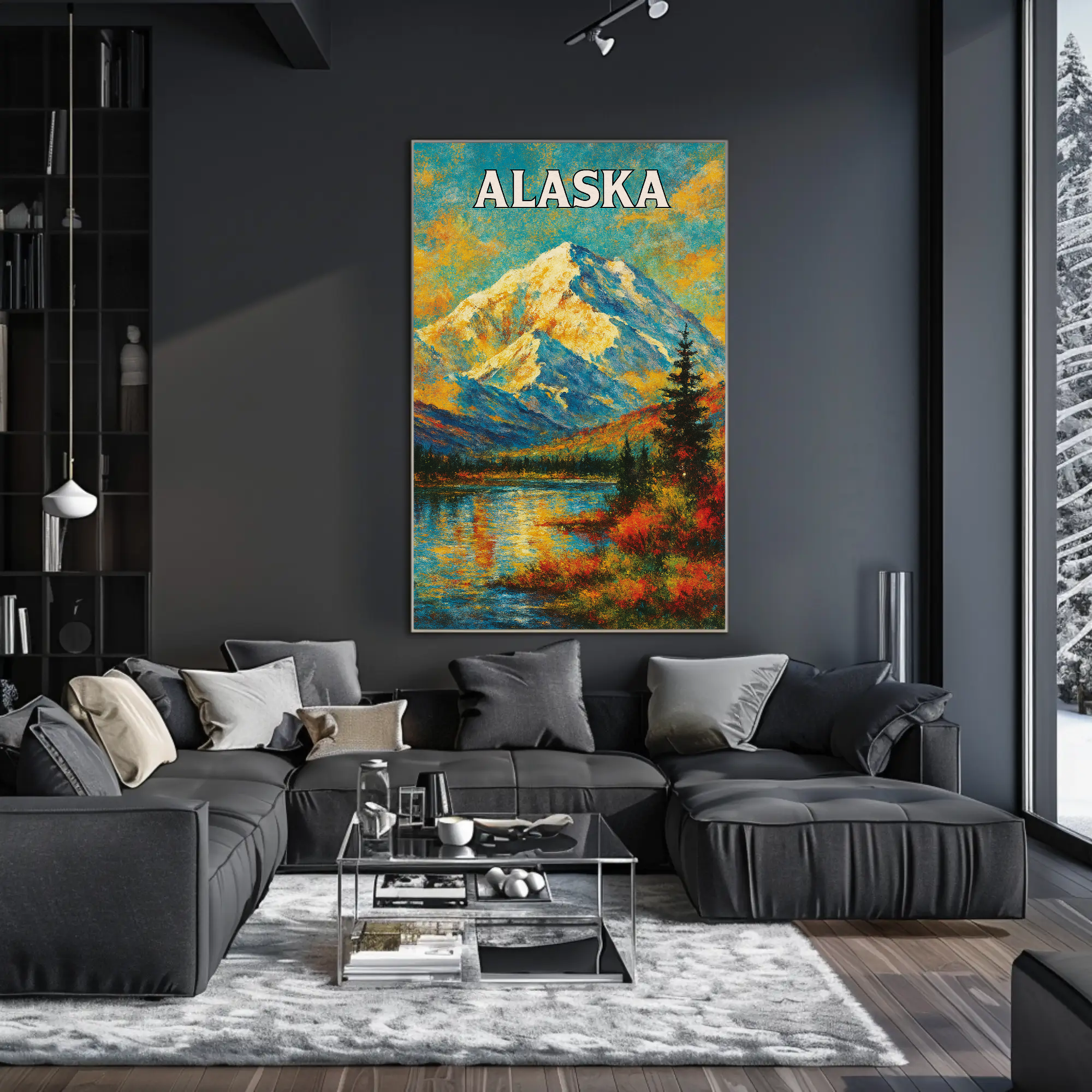 Alaskan Wilderness Adventure Denali Travel Poster PosterGoat