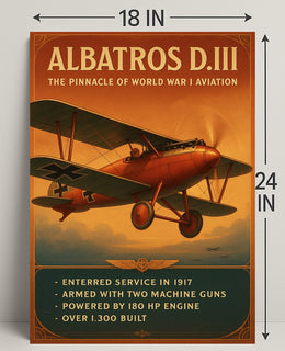 Albatros D.III Pinnacle of World War I Aviation Poster PosterGoat