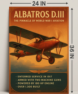 Albatros D.III Pinnacle of World War I Aviation Poster PosterGoat