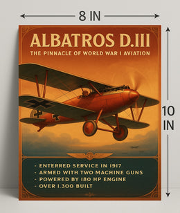 Albatros D.III Pinnacle of World War I Aviation Poster PosterGoat