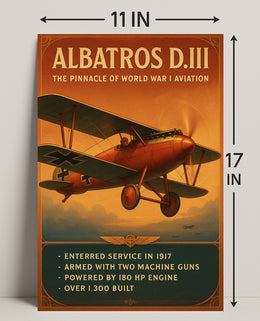 Albatros D.III Pinnacle of World War I Aviation Poster PosterGoat