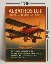 Albatros D.III Pinnacle of World War I Aviation Poster PosterGoat