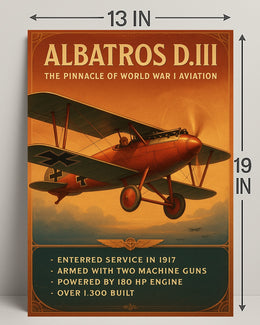 Albatros D.III Pinnacle of World War I Aviation Poster PosterGoat