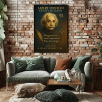 Albert Einstein Gravity of Genius Poster PosterGoat