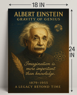 Albert Einstein Gravity of Genius Poster PosterGoat
