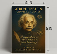 Albert Einstein Gravity of Genius Poster PosterGoat