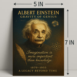 Albert Einstein Gravity of Genius Poster PosterGoat