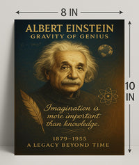Albert Einstein Gravity of Genius Poster PosterGoat