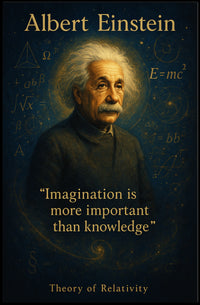 Albert Einstein Imagination Wall Art Print PosterGoat