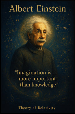 Albert Einstein Imagination Wall Art Print PosterGoat
