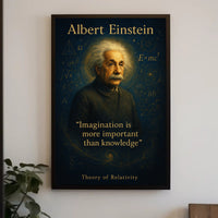Albert Einstein Imagination Wall Art Print PosterGoat