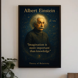 Albert Einstein Imagination Wall Art Print PosterGoat