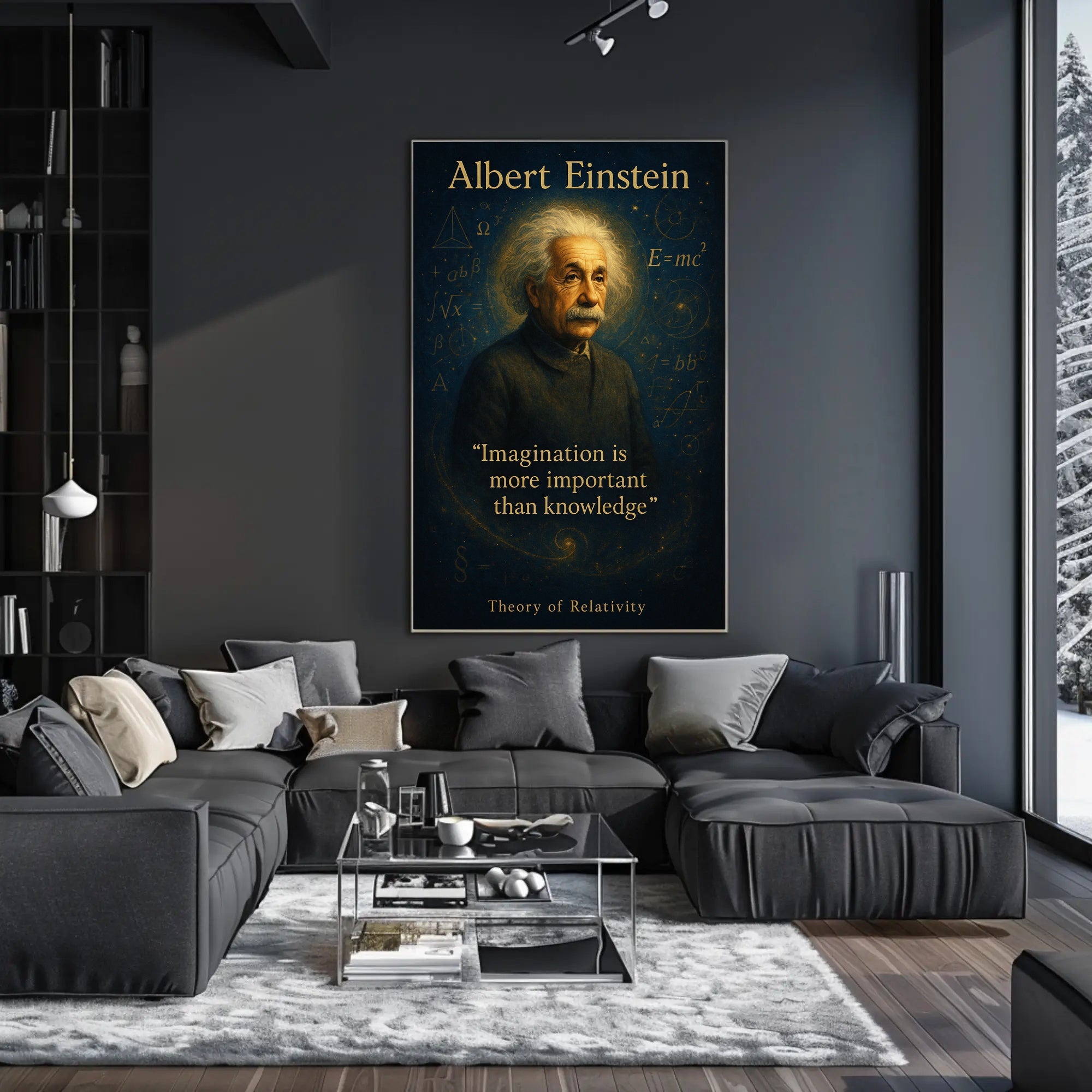 Albert Einstein Imagination Wall Art Print PosterGoat
