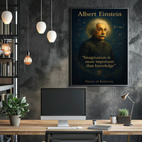Albert Einstein Imagination Wall Art Print PosterGoat