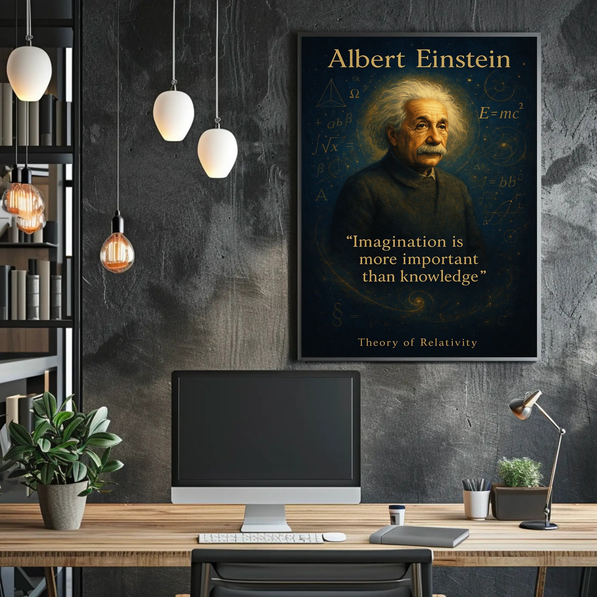 Albert Einstein Imagination Wall Art Print PosterGoat