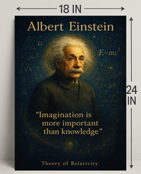 Albert Einstein Imagination Wall Art Print PosterGoat