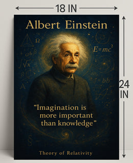 Albert Einstein Imagination Wall Art Print PosterGoat