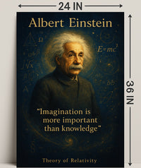 Albert Einstein Imagination Wall Art Print PosterGoat