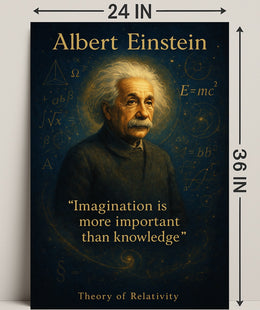 Albert Einstein Imagination Wall Art Print PosterGoat