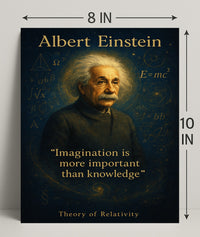 Albert Einstein Imagination Wall Art Print PosterGoat