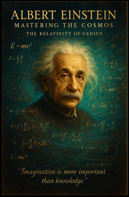 Albert Einstein Mastering The Cosmos Poster PosterGoat