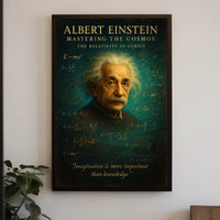 Albert Einstein Mastering The Cosmos Poster PosterGoat