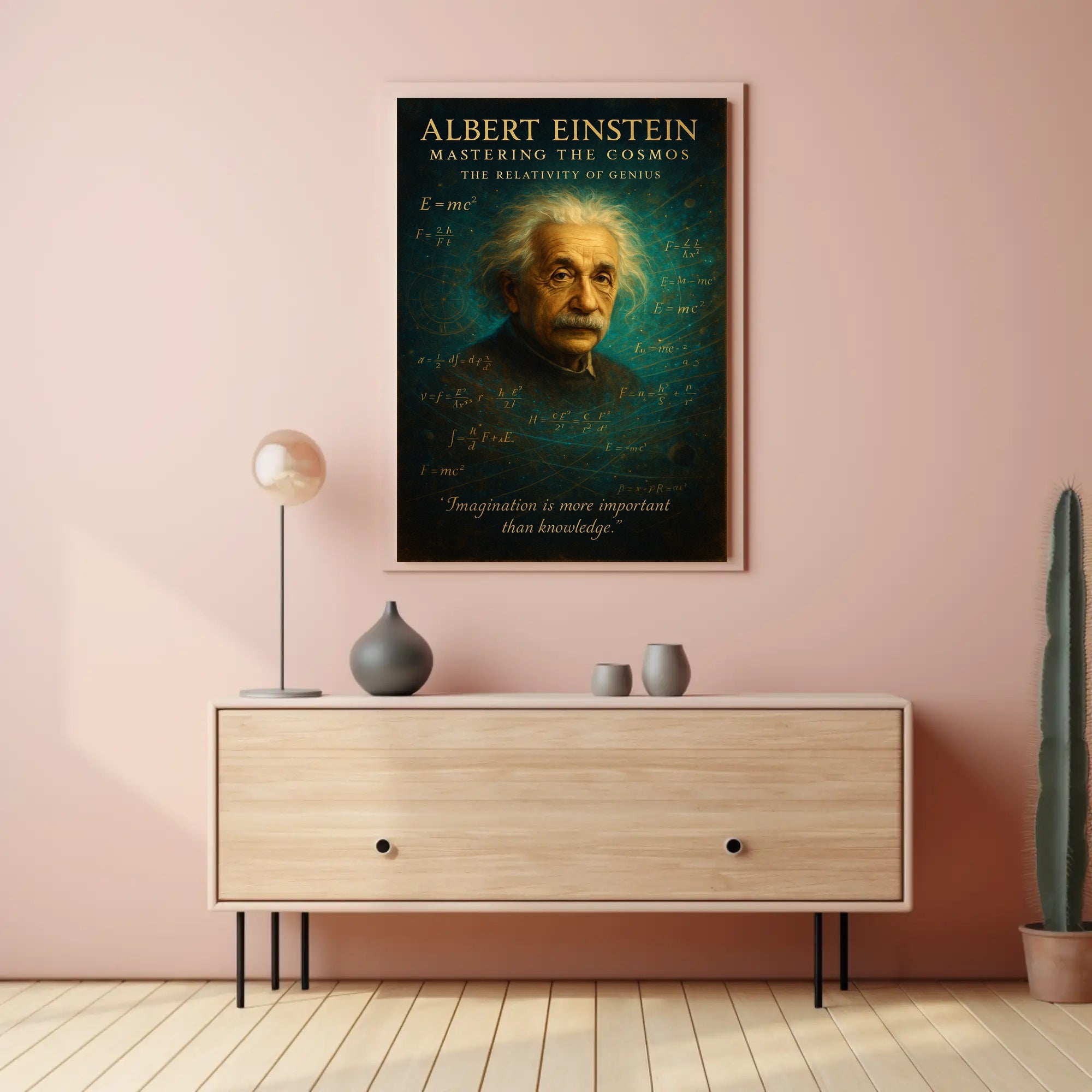 Albert Einstein Mastering The Cosmos Poster PosterGoat