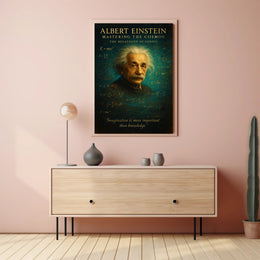 Albert Einstein Mastering The Cosmos Poster PosterGoat