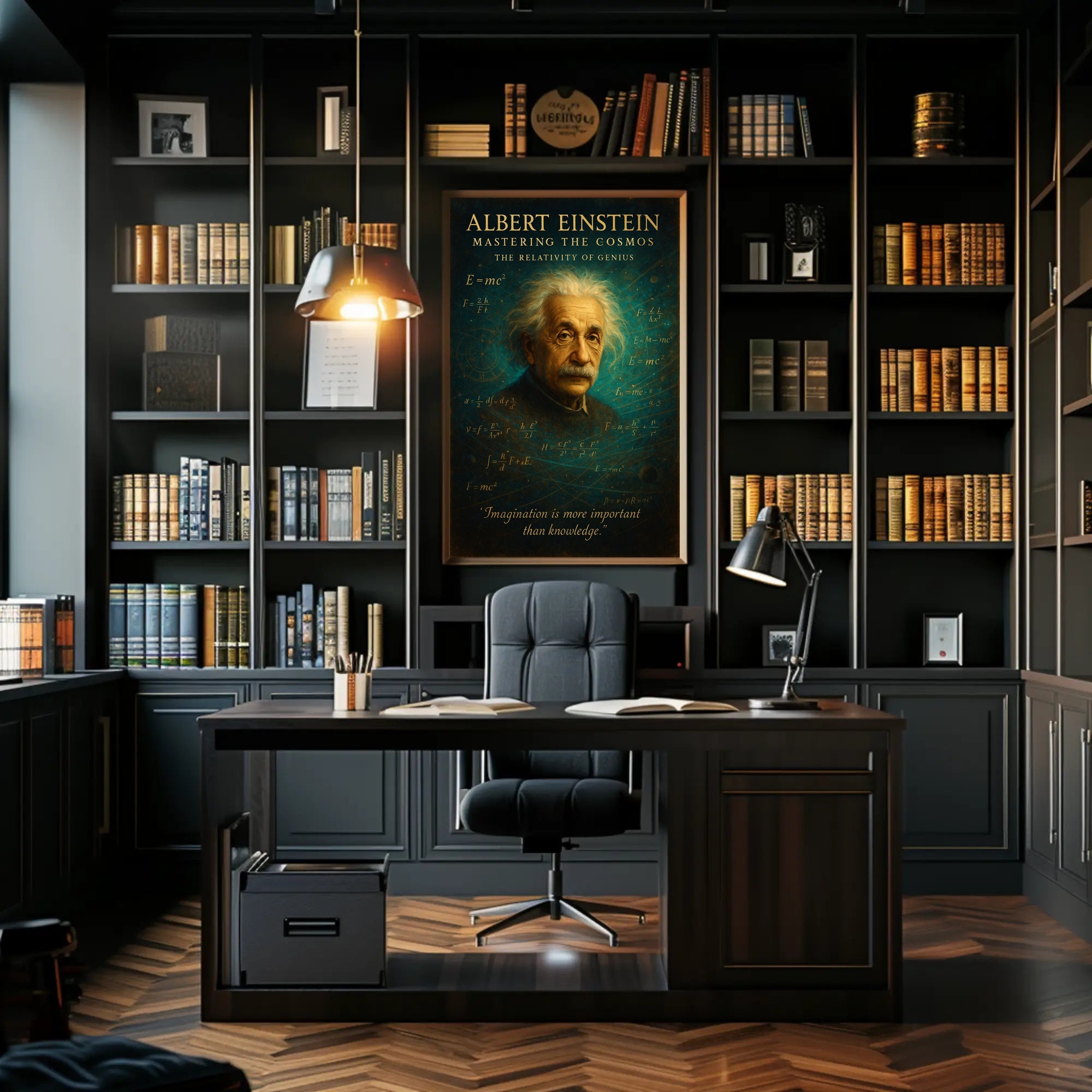 Albert Einstein Mastering The Cosmos Poster PosterGoat