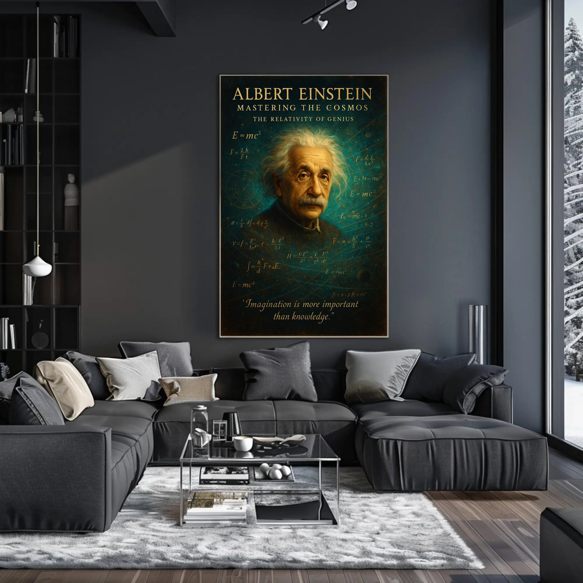 Albert Einstein Mastering The Cosmos Poster PosterGoat