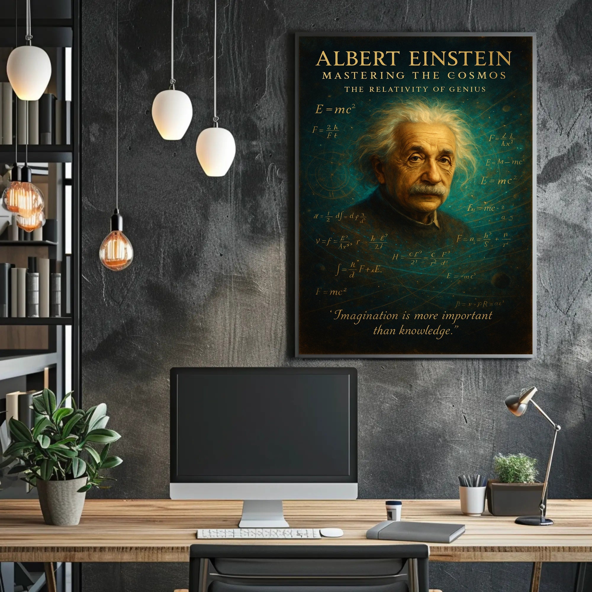 Albert Einstein Mastering The Cosmos Poster PosterGoat