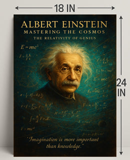 Albert Einstein Mastering The Cosmos Poster PosterGoat