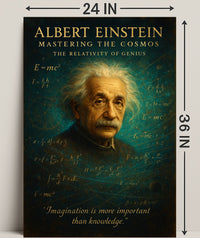 Albert Einstein Mastering The Cosmos Poster PosterGoat