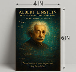 Albert Einstein Mastering The Cosmos Poster PosterGoat