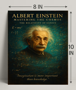 Albert Einstein Mastering The Cosmos Poster PosterGoat
