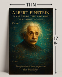 Albert Einstein Mastering The Cosmos Poster PosterGoat