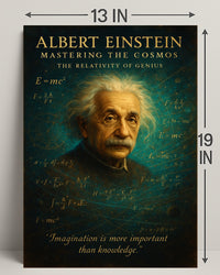 Albert Einstein Mastering The Cosmos Poster PosterGoat