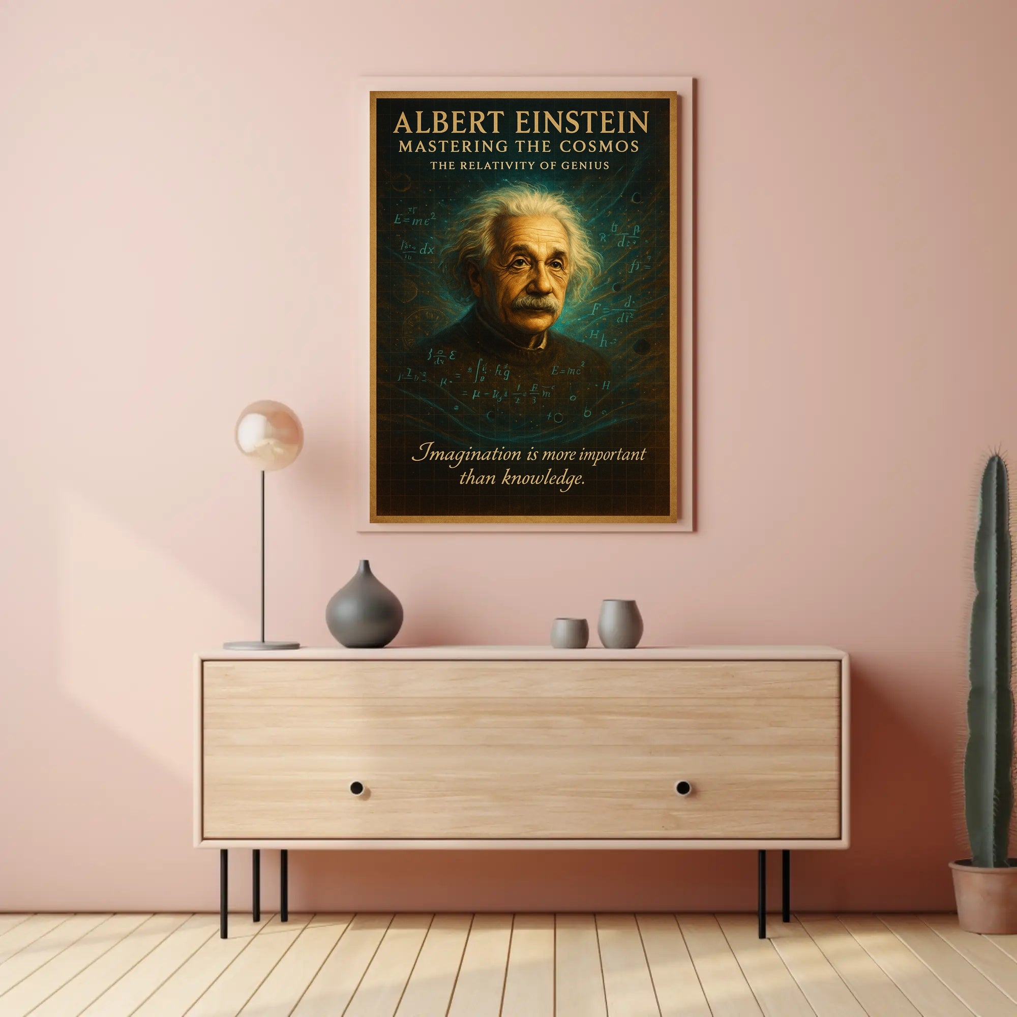 Albert Einstein Mastering The Cosmos Poster PosterGoat