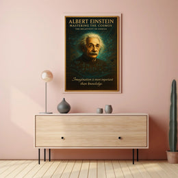 Albert Einstein Mastering The Cosmos Poster PosterGoat