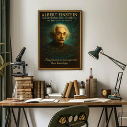 Albert Einstein Mastering The Cosmos Poster PosterGoat