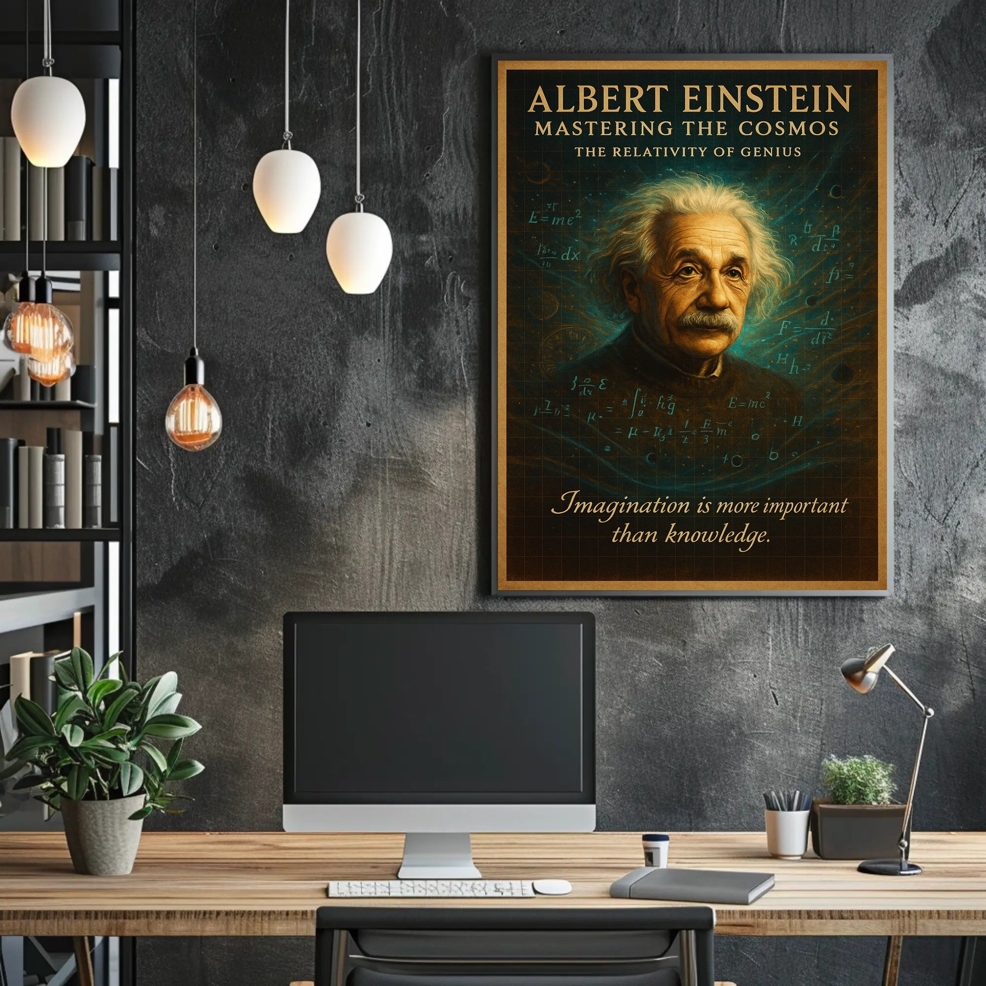Albert Einstein Mastering The Cosmos Poster PosterGoat