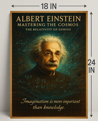Albert Einstein Mastering The Cosmos Poster PosterGoat