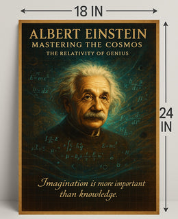 Albert Einstein Mastering The Cosmos Poster PosterGoat