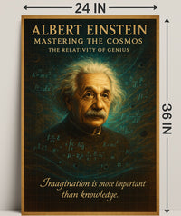 Albert Einstein Mastering The Cosmos Poster PosterGoat