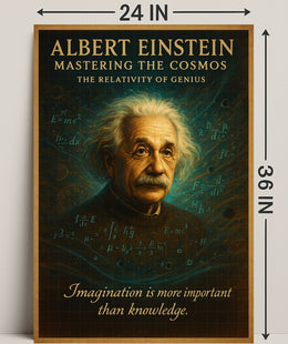Albert Einstein Mastering The Cosmos Poster PosterGoat