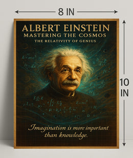 Albert Einstein Mastering The Cosmos Poster PosterGoat